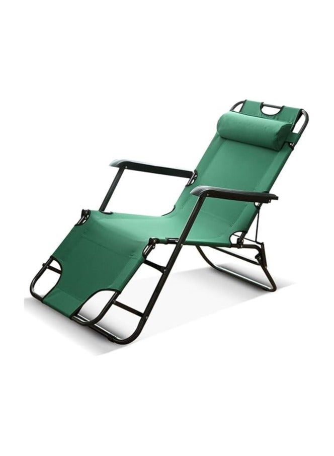 BJM Folding Zero Gravity Camping Chair Summer Folding Beach Chair Sun Loungers Outdoor Folding Recliner Portable Back Fishing Chair Wild Camping Beach Stool Rest Bed Sunbed For Home-(Green) - Image 1