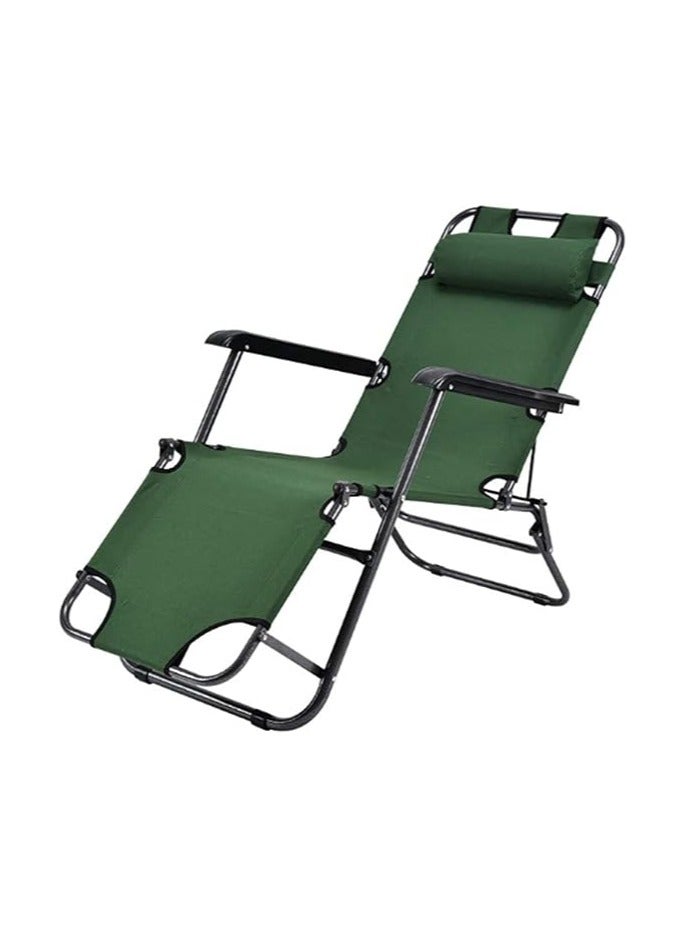 BJM Folding Zero Gravity Camping Chair Summer Folding Beach Chair Sun Loungers Outdoor Folding Recliner Portable Back Fishing Chair Wild Camping Beach Stool Rest Bed Sunbed For Home-(Green) - Image 2