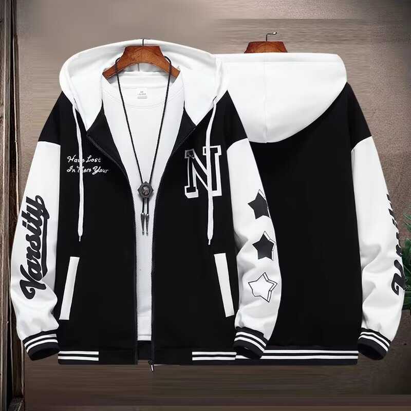 Trendy Brand Youth Jacket Boys Casual Handsome Jacket Sports Hooded Sweatshirt Baseball Clothing Men - Image 3