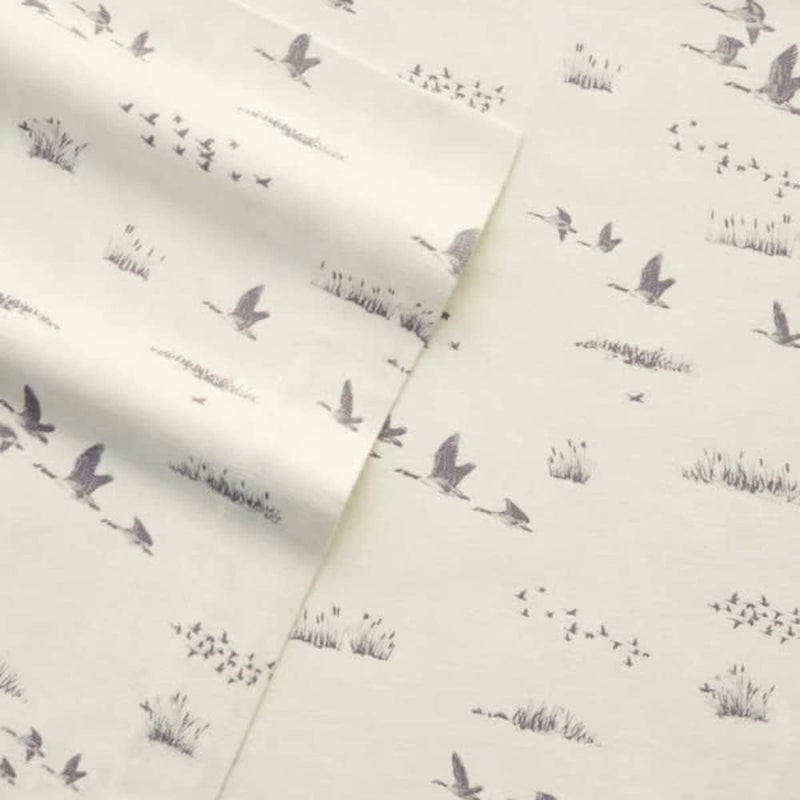 Eddie Bauer - Full Sheets, Cotton Flannel Bedding Set, Brushed For Extra Softness, Cozy Home Decor (Geese Meadows, Full) - Image 5