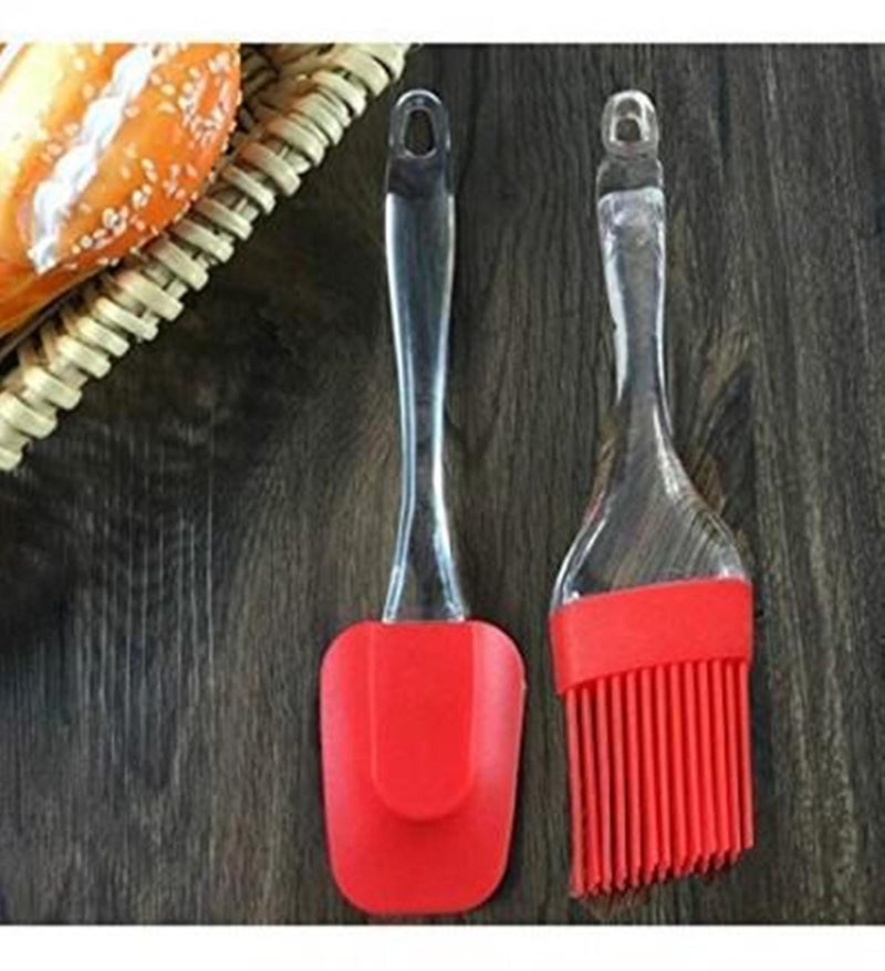 Veentus Oil Brush for Cooking & Non-Stick Silicone Spatula Baking & Mixing - Seamless Design, Heat-Resistant -40°C to 230°C, Food-Grade & BPA-Free, Dishwasher Safe Cooking Tools (Pack of 1 Pair) - Image 4