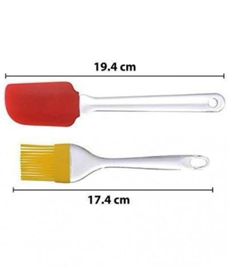 Veentus Oil Brush for Cooking & Non-Stick Silicone Spatula Baking & Mixing - Seamless Design, Heat-Resistant -40°C to 230°C, Food-Grade & BPA-Free, Dishwasher Safe Cooking Tools (Pack of 1 Pair) - Image 5