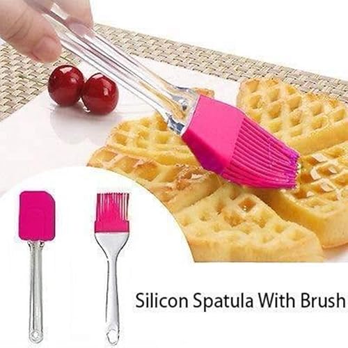 Veentus Oil Brush for Cooking & Non-Stick Silicone Spatula Baking & Mixing - Seamless Design, Heat-Resistant -40°C to 230°C, Food-Grade & BPA-Free, Dishwasher Safe Cooking Tools (Pack of 1 Pair) - Image 2