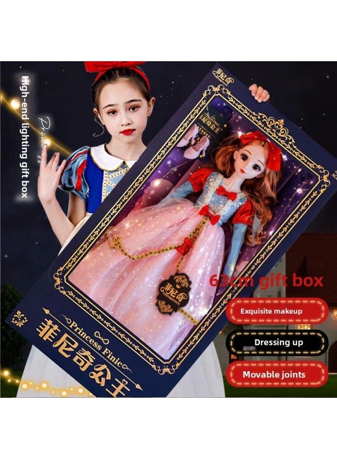 Children's Simulation Girl Princess Doll Play House Toy 60cm Large Barbabi Doll Gift Box Suit-Color:28cm Fun Ice Cream Princess - Image 3