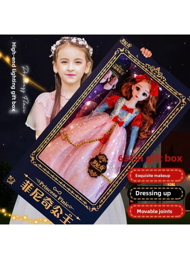 Children's Simulation Girl Princess Doll Play House Toy 60cm Large Barbabi Doll Gift Box Suit-Color:28cm Fun Ice Cream Princess - Image 2