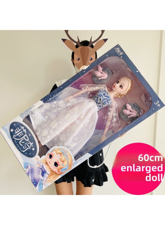 Children's Simulation Girl Princess Doll Play House Toy 60cm Large Barbabi Doll Gift Box Suit-Color:28cm Fun Ice Cream Princess - Image 4