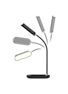 Momax MOMAX QL5D Q.LED Flex Mini Lamp – Adjustable LED Desk Lamp with Wireless Charging Pad for Smartphones & Devices (Black)  - Image 1