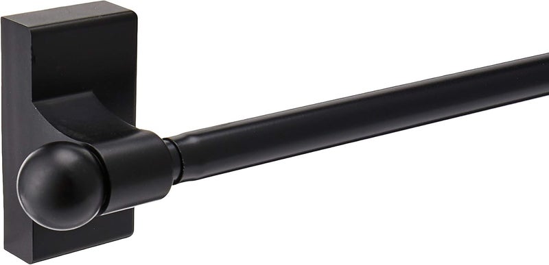 Rod Desyne Mag-12 Magnetic Curtain Rod, 17-30", Black - Image 3