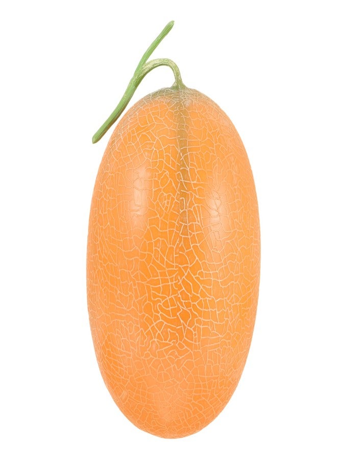JECOMPRIS Simulated Cantaloupe Artificial Fruit Decor 11.81X6.29X6.29In Realistic Fake Cantaloupe Model for Home Display Photography Props - Image 1