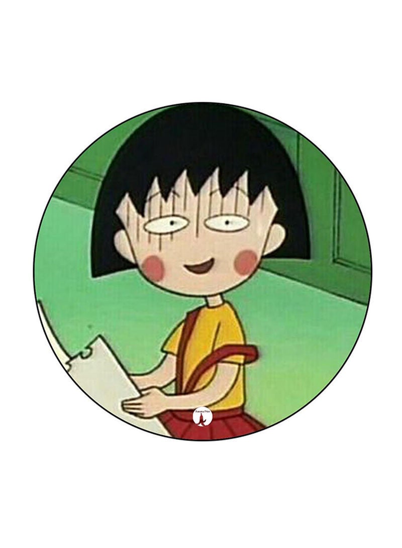 RKN Anime Chibi Maruko Chan Printed Mouse Pad Round  Multicolour