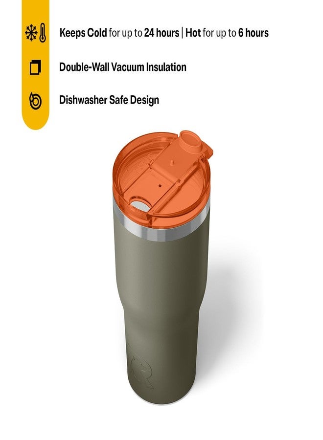 RTIC 30oz Essential Tumbler with Lid, Ceramic Lined, Insulated, Stainless Steel, Metal, Double Wall Vacuum-Insulation, Travel Cup for Iced Coffee, Tea, Hot and Cold Drink, Trailblazer - Image 3