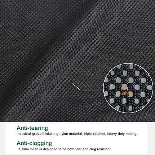 Hecaty 12.2"x 15.9" Large Pump Barrier Bag, Pond Pump Filter Bag, Black Media Bag Large Pump Nylon Mesh Bag for Pond Swimming Pool Filters(Black) (12.2"x 15.9") - Image 3