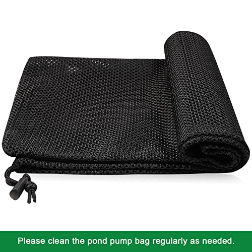 Hecaty 12.2"x 15.9" Large Pump Barrier Bag, Pond Pump Filter Bag, Black Media Bag Large Pump Nylon Mesh Bag for Pond Swimming Pool Filters(Black) (12.2"x 15.9") - Image 5