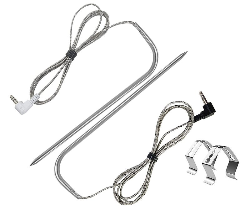 FCCUM Replacement for Traeger Meat Probe,Compatible with Traeger Wood Pellet Grills and Smoker,Equipped with Stainless Steel Grill Holder kit 2 PCS - Image 1