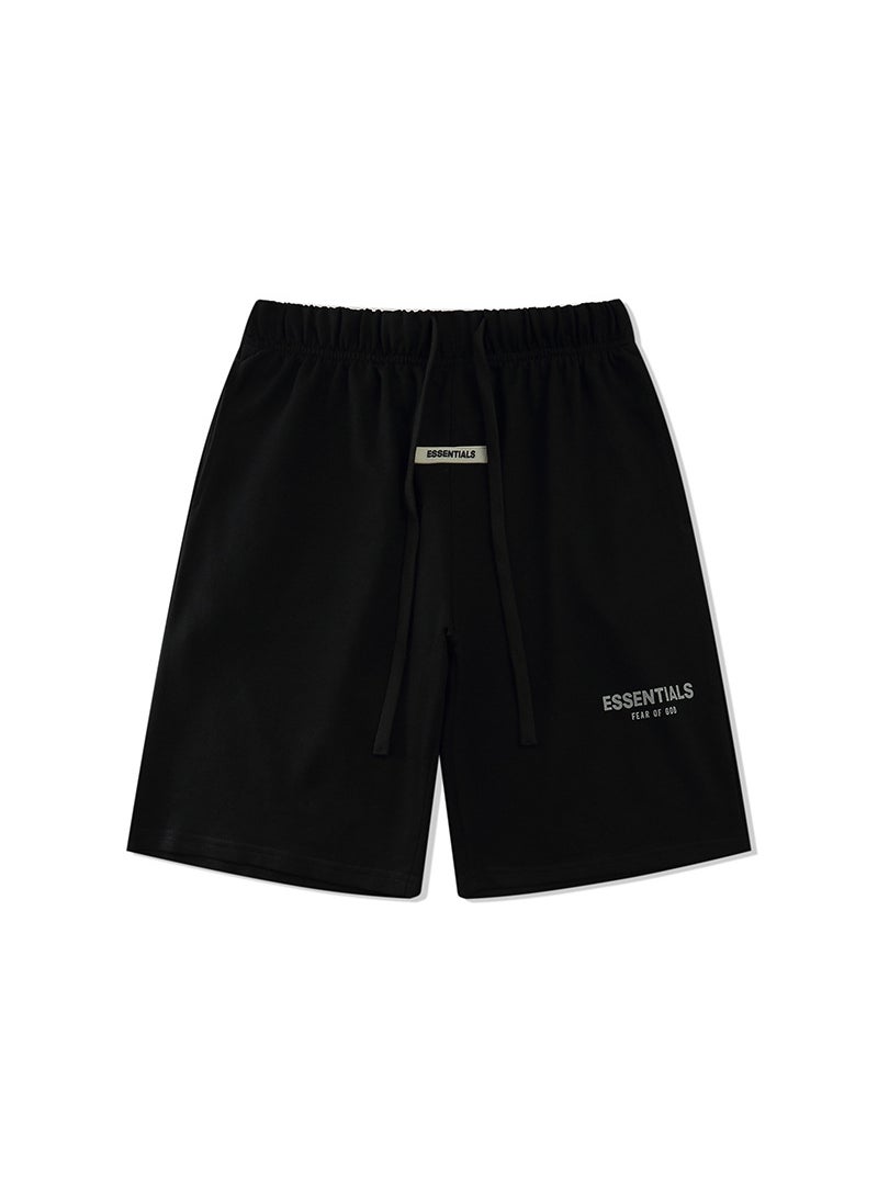 Generic - Unisex FOG Essentials Heavyweight Cotton Tee 21106 black shorts - Image 1