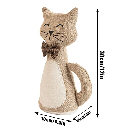 Marwood Cute Door Stopper Decorative Door Stops for Home and Office, Cat Weighted Interior Doorstop Fabric Stuffed Animal Door Stopper Floor Decorative - Image 3