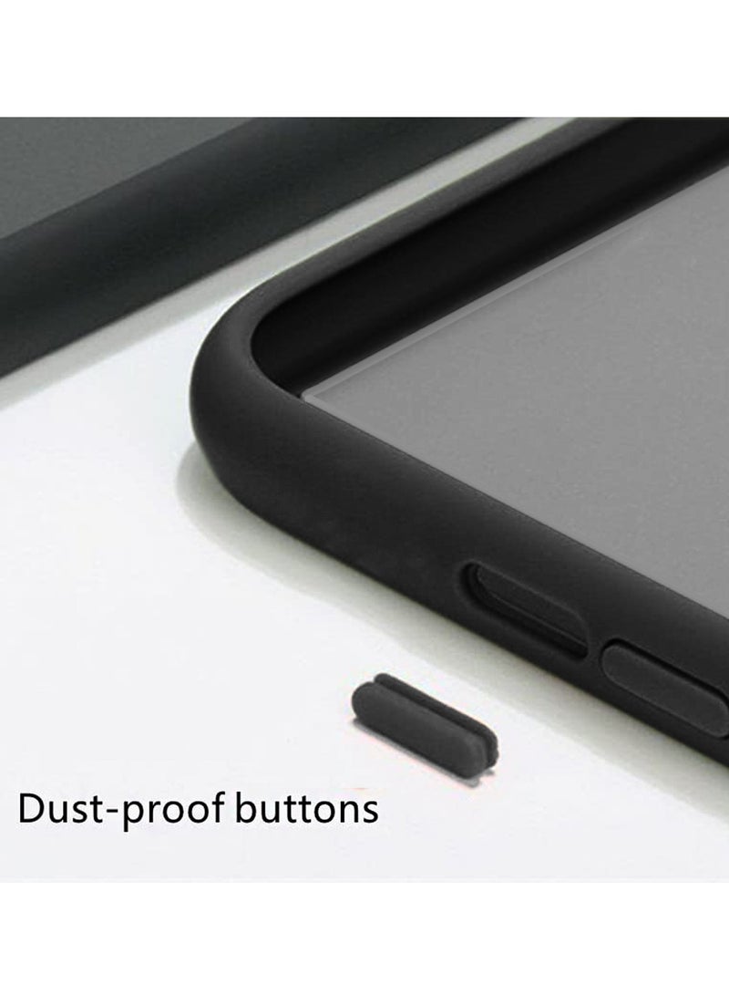 دبليو تيك غطاء حماية من السيليكون الهجين مع غطاء حماية خلفي شفاف لهاتف موتورولا موتو G14 4G 2023 أسود - Image 5