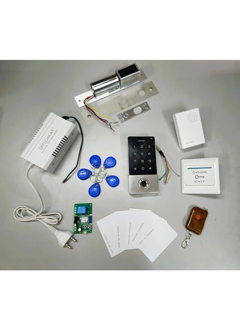 NAVKAR SYSTEMS NAVKAR SYSTEMS Weatherproof Biometric Card Access Control Drop Bolt Lock with WiFi Receiver  - Image 1