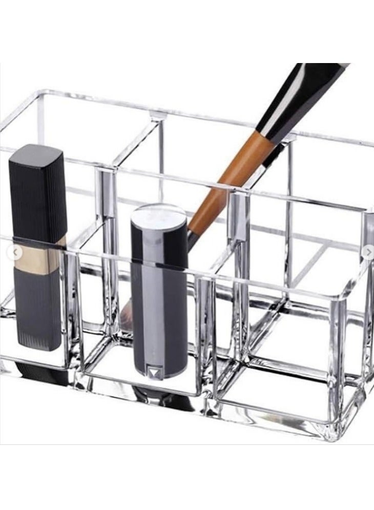 Cosmetic organizer , Makeup Brush Holder , 6 Slot Acrylic Cosmetic Brushes Storage, Large Makeup Brush Holder Organizer for Bathroom, Vanity, Dressing Table - Image 4