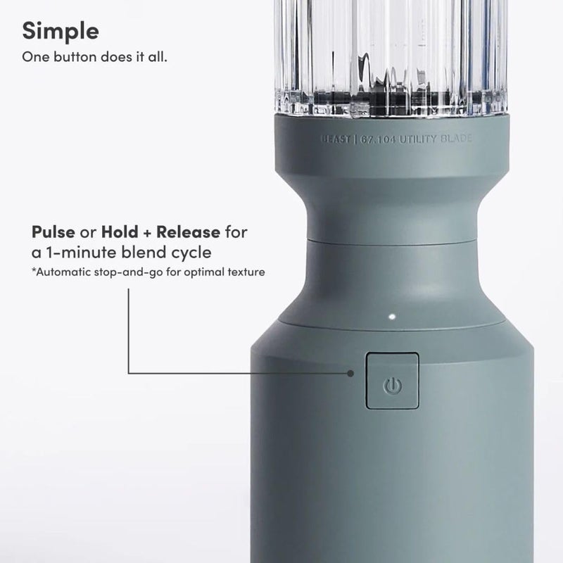 Beast Mighty 850 Plus | Premium Compact Personal Blender | Smoothies, Shakes, Dressings, Sauces | Blends Ice and Frozen Fruit | New XL Vessel | Extra Vessels, Lids and Straws | 850W (Mist) - Image 5