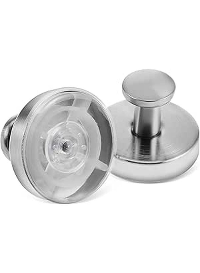 Stainless Steel Suction Cup Hooks 2 Pack For Shower Doors Glass Tiles Towel Clothes - Image 1