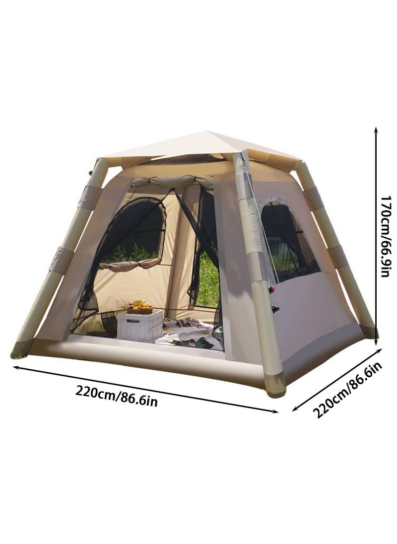 Joshberg Inflatable Tent for Camping with Pump Moisture-Proof Pad Storage Bag Waterproof Easy Setup for 2-4 People Outdoor Camping  - Image 5