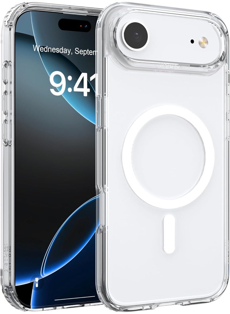 RAPTIC Air Clear for iPhone Air Case Cover MagSafe Compatible [13 Feet Drop Tested] - Clear White - Image 1