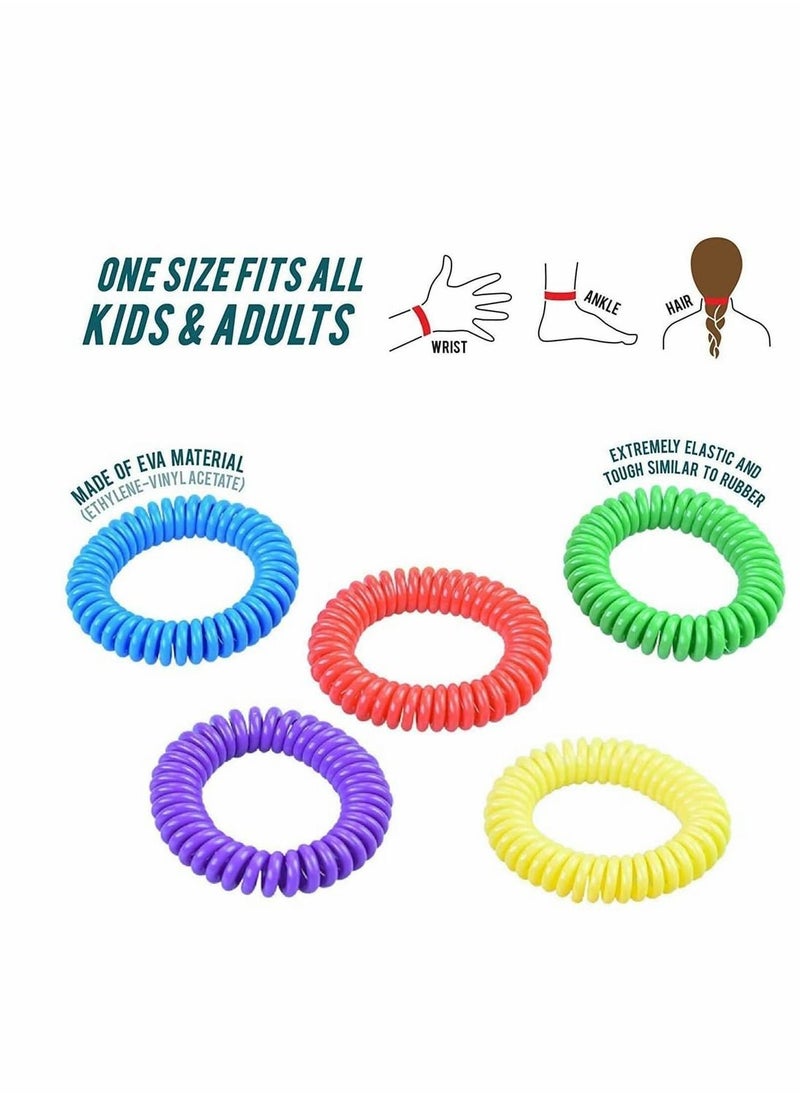 KASTWAVE - Mosquito Repellent Bracelets, 5 Pack Anti Mosquito Insect Bracelets Bands, Natural DEET-Free Waterproof Wristbands for Safe Outdoor Travel Protection up to 250 Hours for Adults and Kids - Image 1