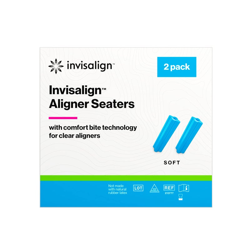 INVISALIGN أدوات تثبيت ألسنة إنفزلاين، حبات مضغ زرقاء (عبوة من 2) - Image 4