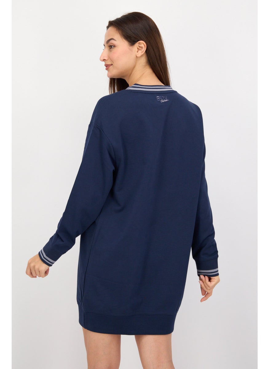 Women Sportswear Fit Long Sleeve TrainingSweatshirts Dress, Navy - pzsku/Z67ED5BB52BC1BE876136Z/45/_/1737641684/d83e20d0-3900-4d32-bbf2-53d0920d7f5d