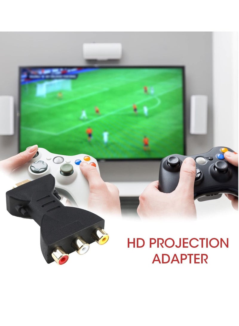 Y&D HDMI to AV Converter 3RGA Audio Video Adapter RCA Composite Compatible with Roku Stick Support NTSC 1080P 720P for Apple TV PC Laptop Xbox DVD 2Pack - Image 5