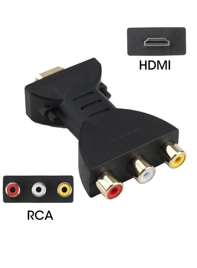 Y&D HDMI to AV Converter 3RGA Audio Video Adapter RCA Composite Compatible with Roku Stick Support NTSC 1080P 720P for Apple TV PC Laptop Xbox DVD 2Pack - Image 3