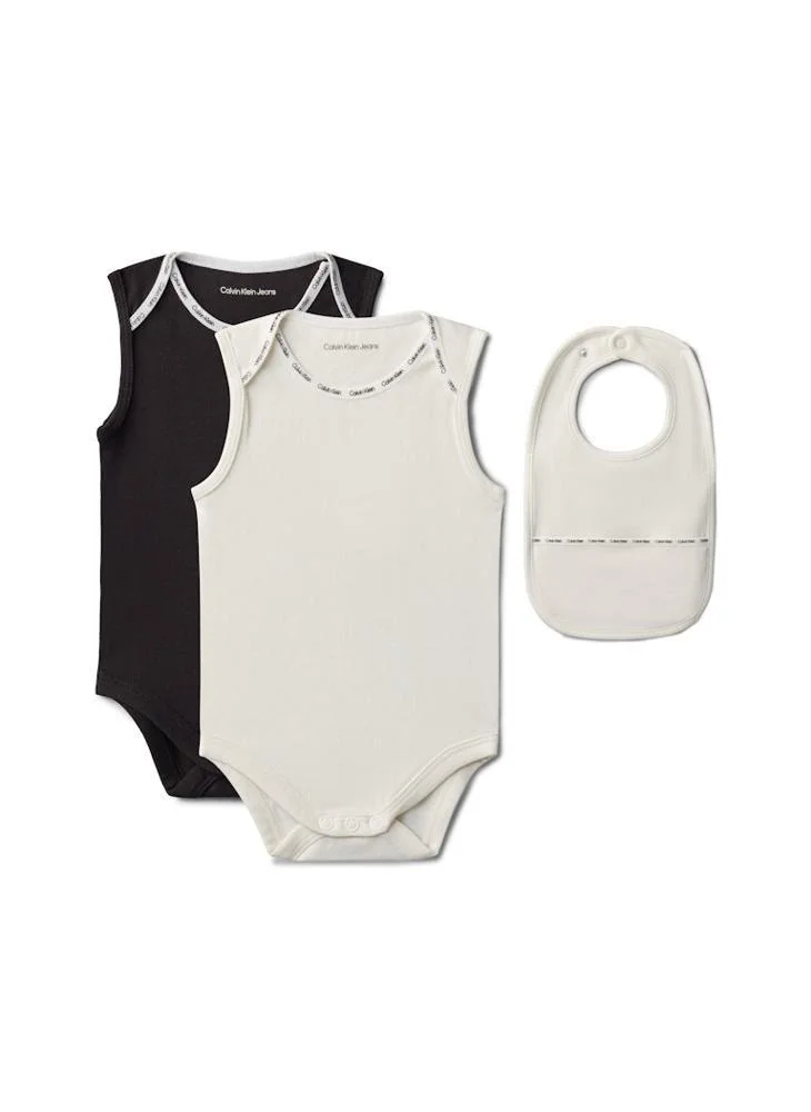 Calvin Klein Jeans 2-Pack Sleeveless Bodysuits And Bib Gift Set