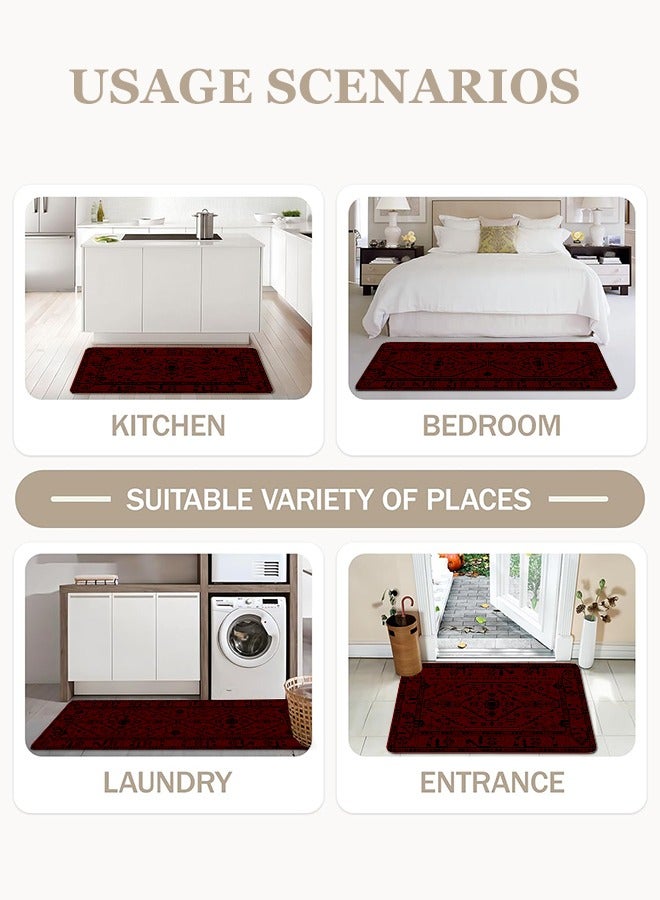 2 PCS Kitchen Floor Mats Rugs Set, Cushion Floor Carpet, Waterproof, Oil Resistant and Anti-Fatigue PU Standing Mat for Kitchen, Floor, Office, Sink, Laundry 45*75CM+45*120CM - Image 5