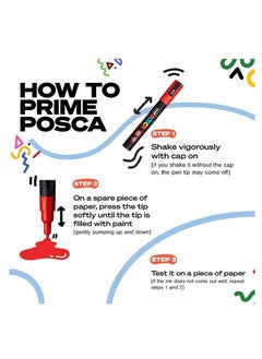 POSCA POSCA - Uni Mitsubishi Pencil - MOP'R Marker - Round Tip XXL 3-19 mm - Ergonomic Shape, Semi-Rigid Body - Water-Based Paint Marker - All Holder - Black  - Image 2