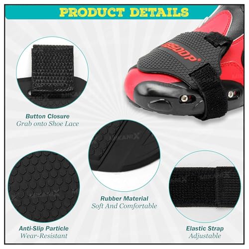 MIKANIX Motorcycle Gear Shift Knob | Shoe Pad Rubber | Protector Cover with Strap Fitting Universal for All Bikes,Black - Image 4
