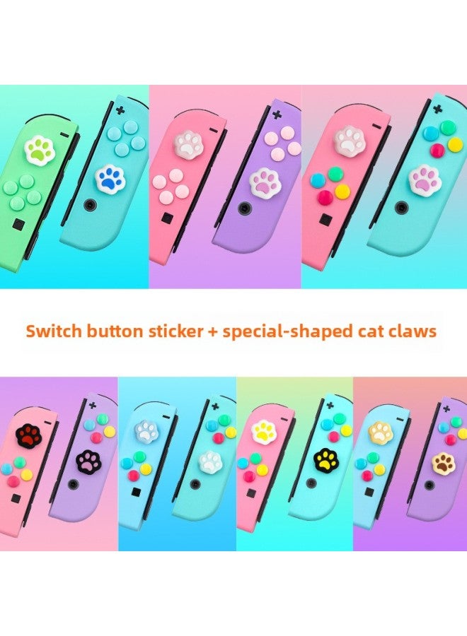 Suitable For Switch Cat Claw Heart-shaped Key Stickers Ns Cross Color Stick Rocker Cap Protective Sleeve Accessories-Product Color:b45 [customized Products Refuse To Return]  - Image 3