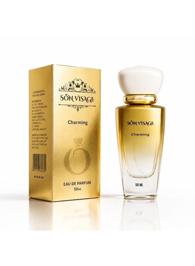 سون فيساج سون فيزاج تشارمينج أو دو بارفان 50 مل – عطر أنيق للجنسين برائحة جذابة تدوم طويلاً – صنع في الإمارات - Image 1