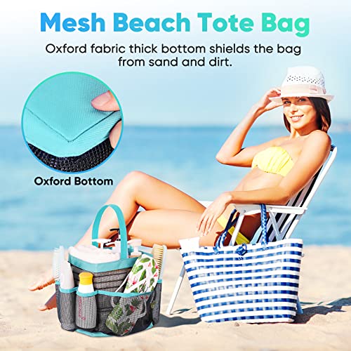 EUDELE Mesh Shower Caddy Portable for College Dorm Room Essentials with 8-Pocket Large Capacity,Shower Bag for Beach,Swimming,Gym,Travel essentials - Image 5