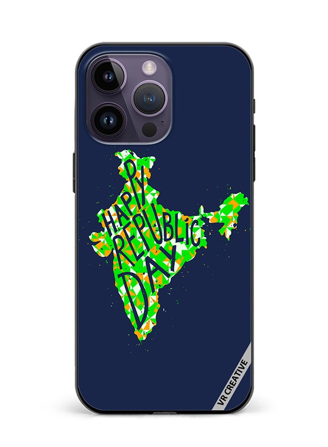 VR CREATIVE Protective Case Cover For Apple iPhone 16 Pro Max Happy Republic Day Typographic Hindi Design Multicolour