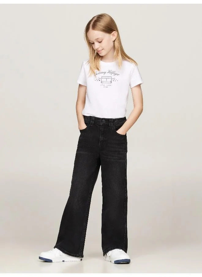 تومي هيلفيغر Youth Logo Crew Neck T-Shirt