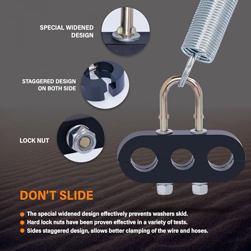 TORQUE 2 pcs of 25" Single Tender Spring Kit Assembly Hanger Tracker Holder with Hose Tender Clamp for Heavy Duty 3in1 ABS Power Air Line Hose Kit Airline for Semi Truck Trailer Tractor (2 x TR17145) - Image 2