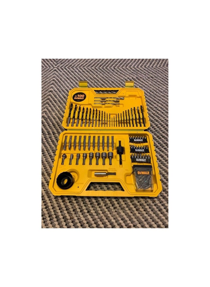 DEWALT 18V Cordless Drill with 2 Lithium Batteries and 100 Pieces Bit Set - Image 2