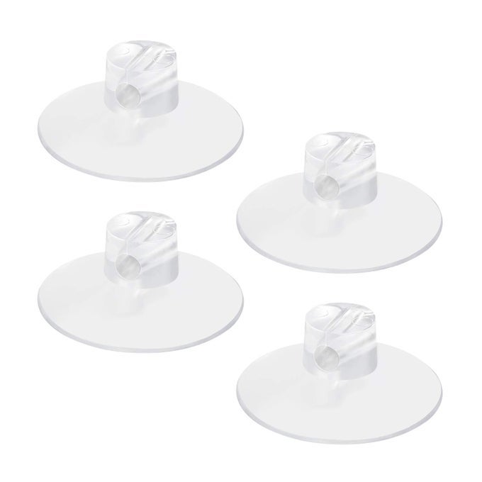 4 PACK BATHROOM SHOWER CADDY CONNECTORS SUCTION CUPS HEAVY STRENGTH CLEAR SUCTION CUPS COMPATIBLE WITH ZENNA HOME SIMPLE HOUSEWARE GEEKDIGG PLUMBOSS SPLASH HOME