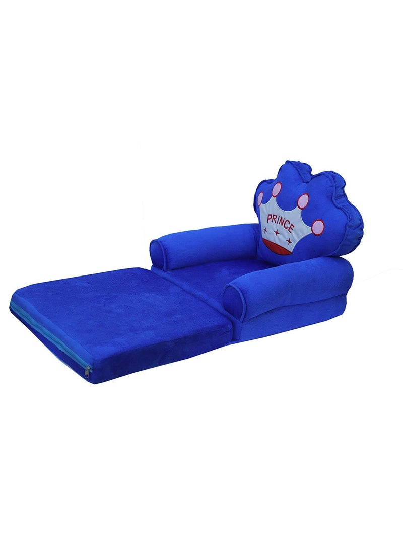Ad Fresh ADFRESH Kids Fiber Foldable Cartoon Princess Sofa Bed for Princess Seat Cushion Imported Soft Toy ChairSeat for Baby Sitting Decoration Gift Purpose Rocking Chair Blue  - Image 5