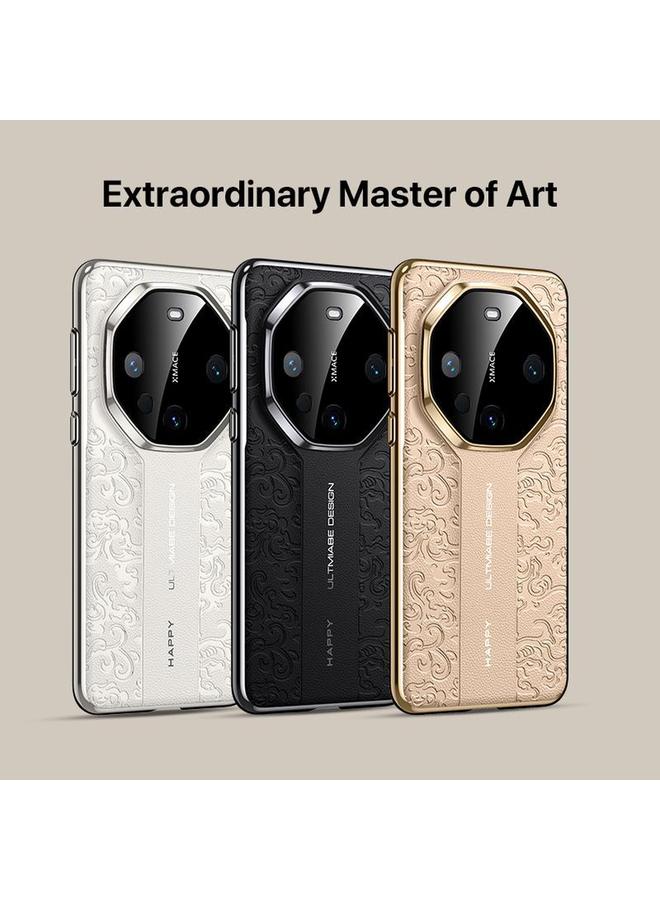 زبون جراب لهاتف Huawei nova 13 مصنوع من الجلد الطبيعي بنمط التنين السحابي - Image 2