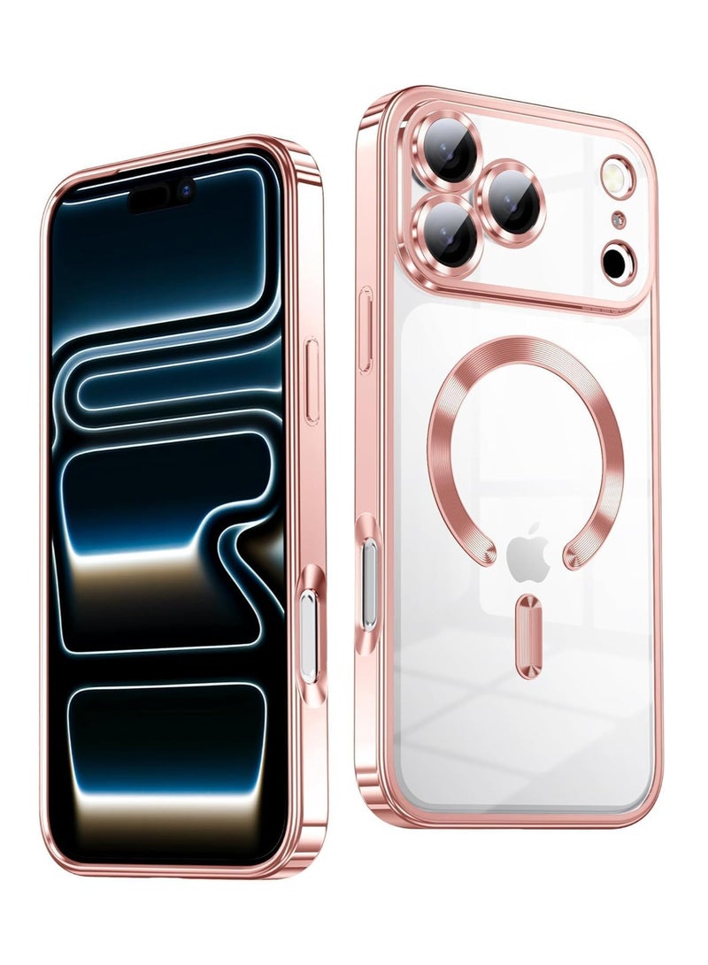 Houmt iPhone 17 Pro Max Case with MagSafe Never Yellowing Drop Protection Cover Full Camera Lens Protector Plating Soft Clear Phone Case For iPhone 17 Pro Max 6.9-inch - Image 1