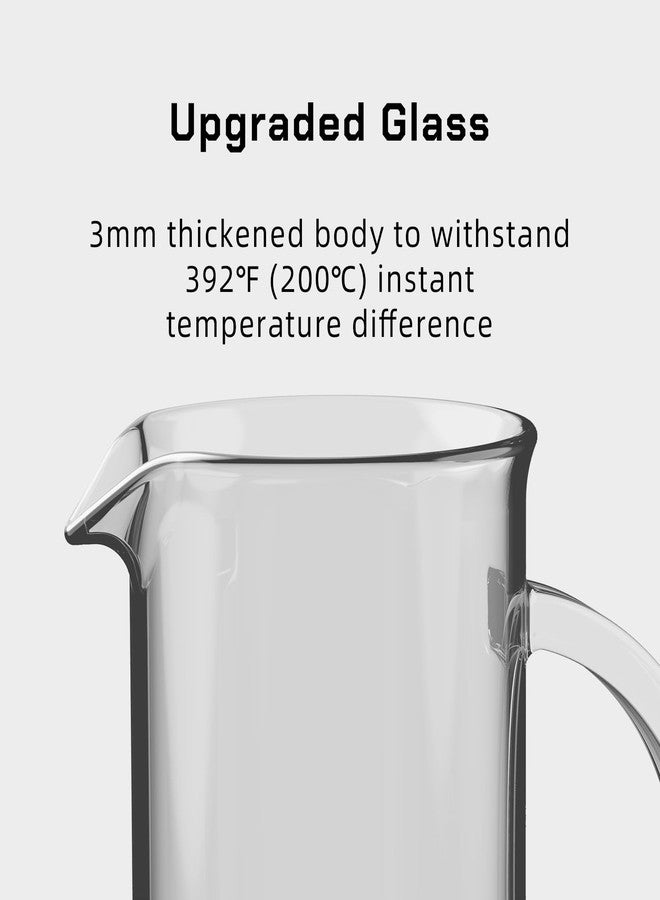 MAVO French Press Coffee Maker Stainless Steel Cold Brew Heat Resistant Glass Coffee & Tea Maker with 2 Filter (600ml/20oz) - Image 4