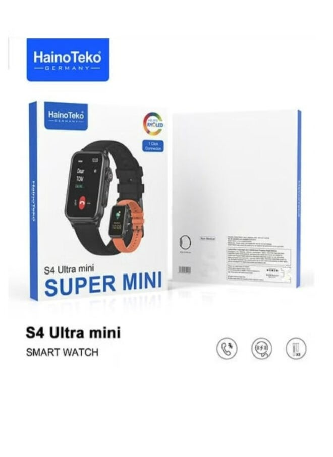Haino Teko - Smart Watch S4 Ultra Mini Screen Amoled With Two Silicone Straps And Wireless Charger - Image 1