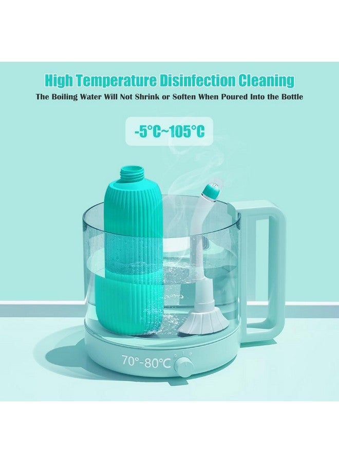 HANNEA® 500ml Portable Retractable Travel Bidet with Bag/2 Nozzles for Toilet Handheld Postpartum Perineal Cleansing Childbirth Cleaner - for Outdoor,Camping,Personal Hygiene (Green) - Image 5